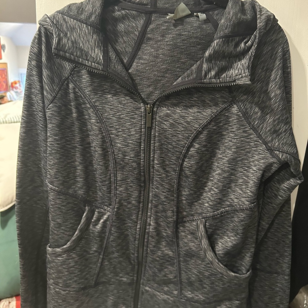 Athleta Gray Zip-Up Hoodie